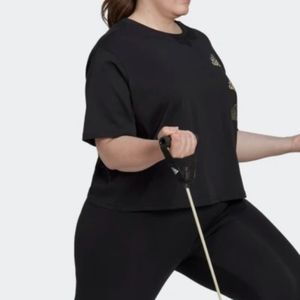 New Adidas Aeroready Crop Training tee plus size